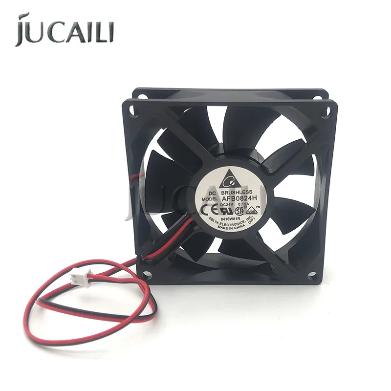 Jucaili printer 8*8*2.5cm Suction Fan Turbine Blower Cooling Fan DC24V 0.12A for Large Format Printer Paper Suction Blower Fan