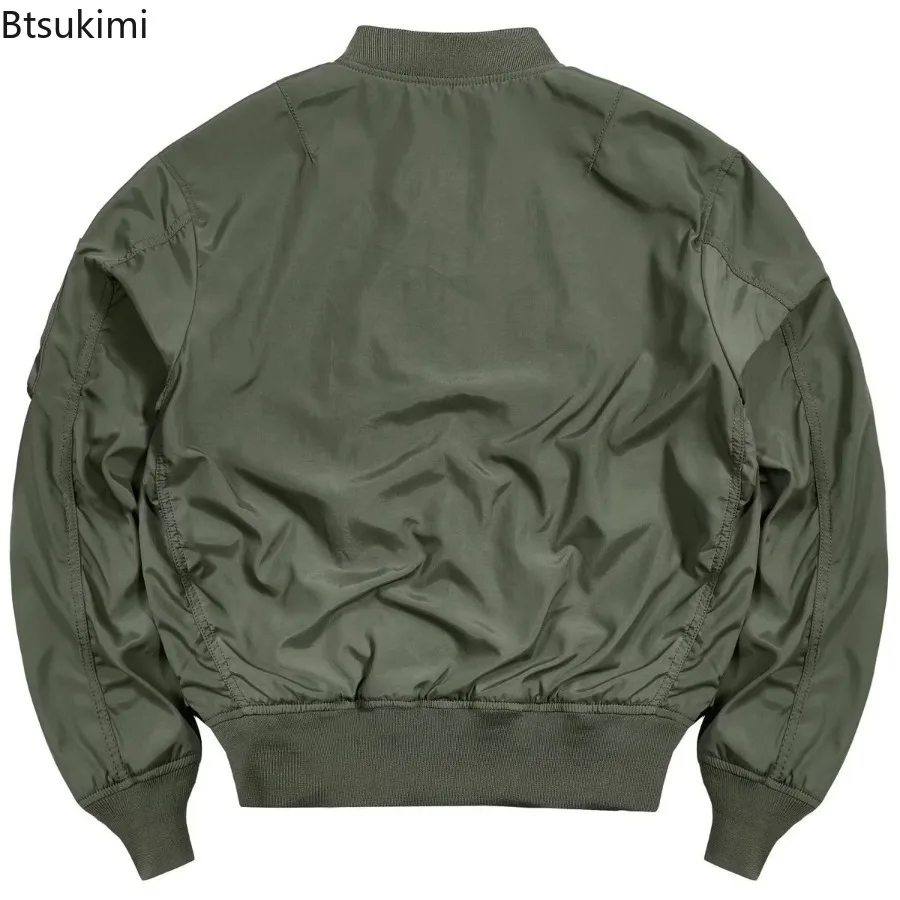 Spring Autumn Men's Light Luxury Jackets American Style Retro Air Force Pilot Jacket Trendy Casual Baseball Uniform Jacket Coats