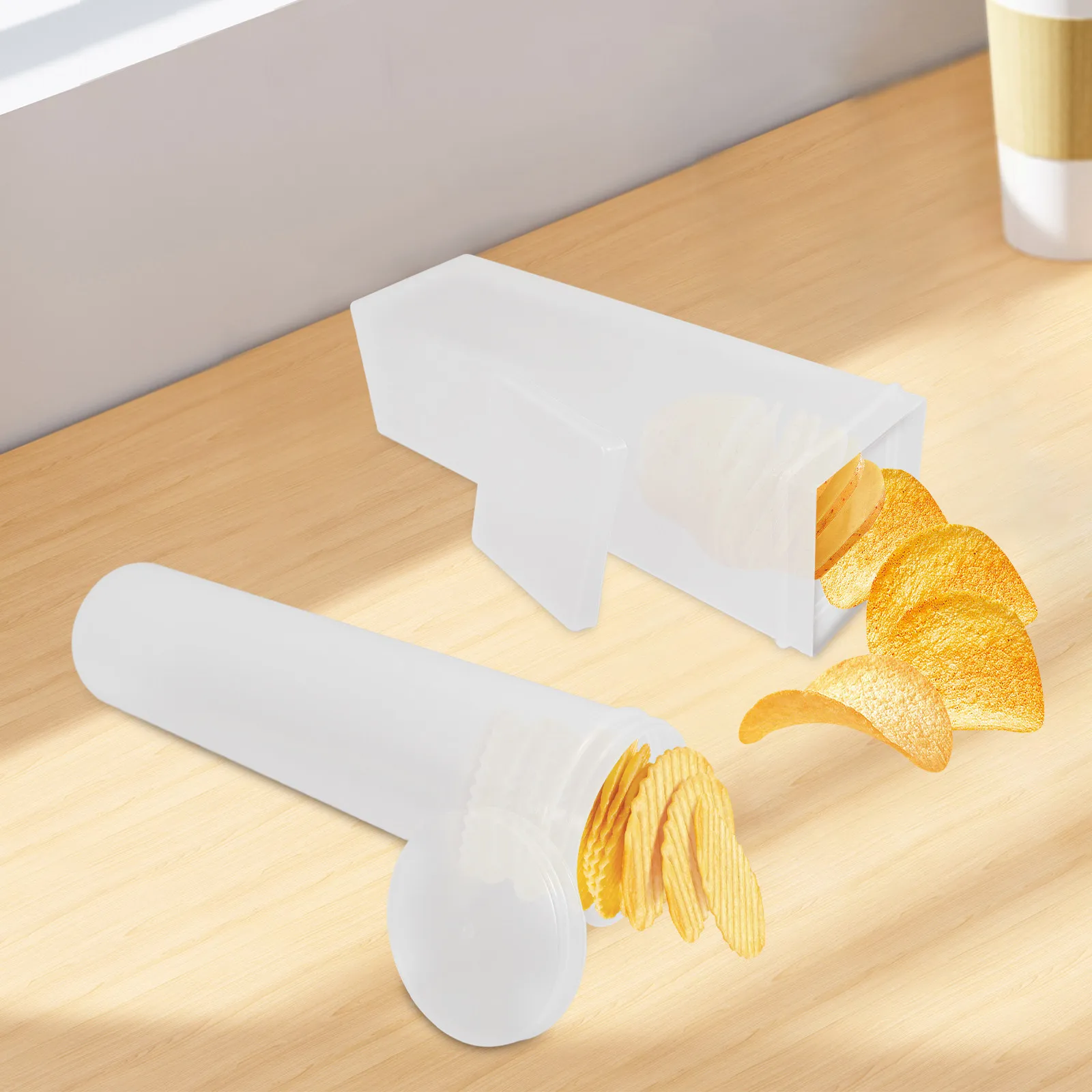 Contenedores de almacenamiento de galletas herméticos transparentes, cajas de almacenamiento de alimentos para conservación de galletas, contenedor de galletas Saltine para cocina, 2 uds.