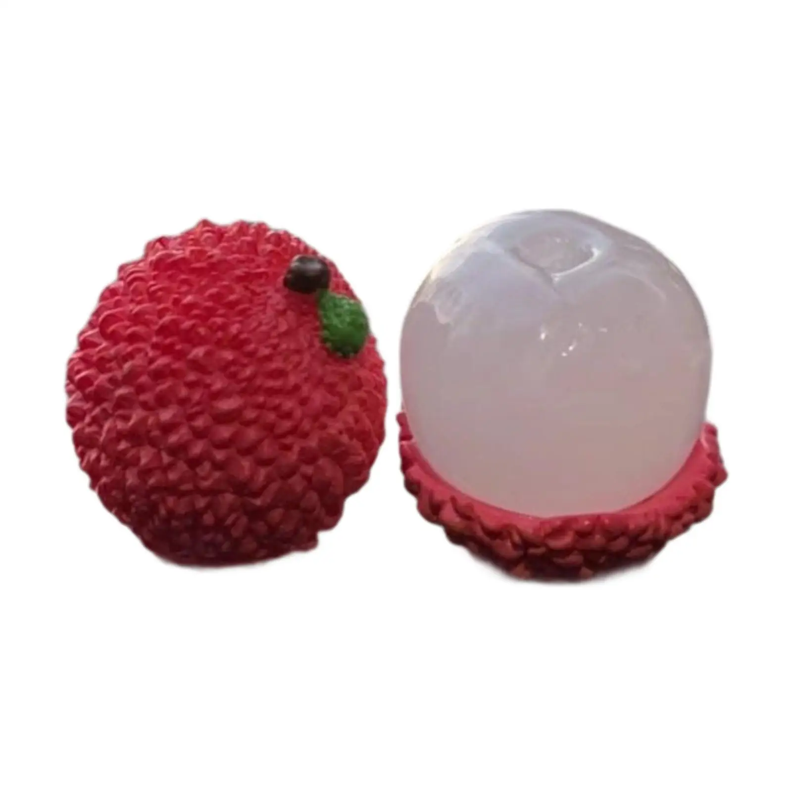 

Mini Fruit Resin Car Dashboard Figurine Cute Lychee Auto Center Console Decoration Non Slip for Men Women Vehicle