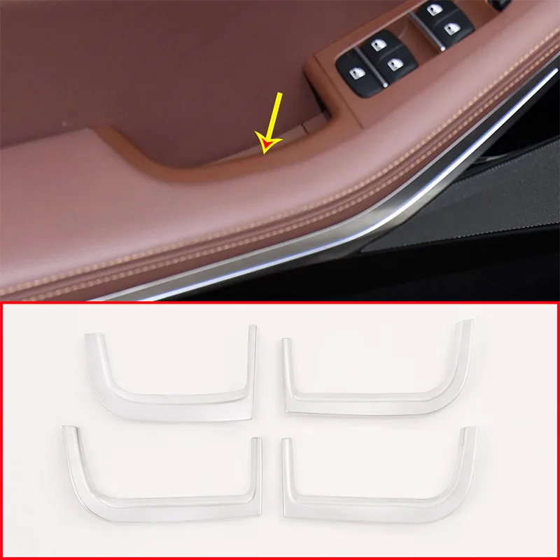 

4pcs For BMW X5 2019 Year Model ABS Chrome Car Door Storage Box Decorative Frame Trim Accessories