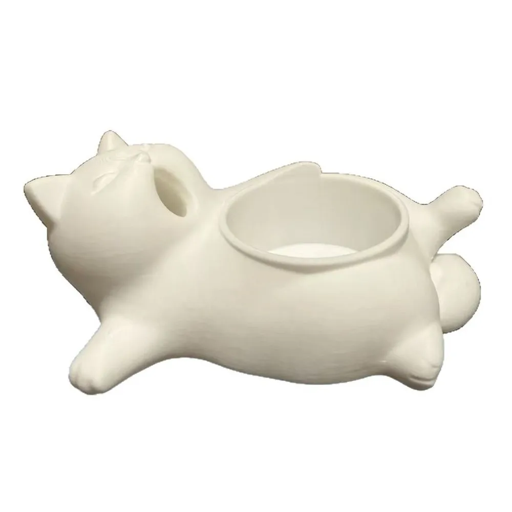 Funny 3D Printed Cat Flower Pot Cat-shaped Storage Box Multi-functional Mini Plant Pot Plastic Animal Shaped Planter Gift