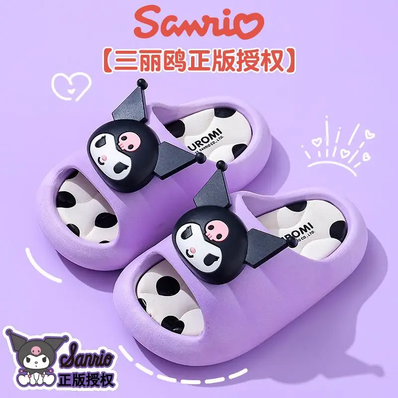 الكرتون أنيمي الأطفال الصنادل كورومي سينامورول مرحبا كيتي جديد Kawaii الحمام أحذية الفتيات سانريو شباشب على الموضة الراحة