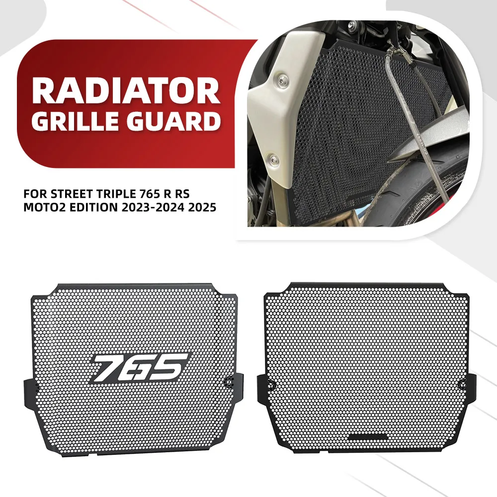 

FOR Street Triple 765 R RS Moto2 Edition 2023-2024 2025 Radiator Guard Cooler Grill Cover Protection Street Triple 765R 765RS