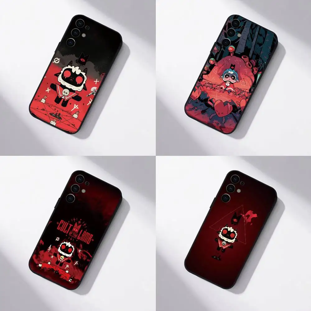 Games Cult of the Lamb Phone Case For Samsung S25,S24,S21,S22,S23,S30,Ultra,S20,Plus,Fe,Lite,Note,10,Black Cover