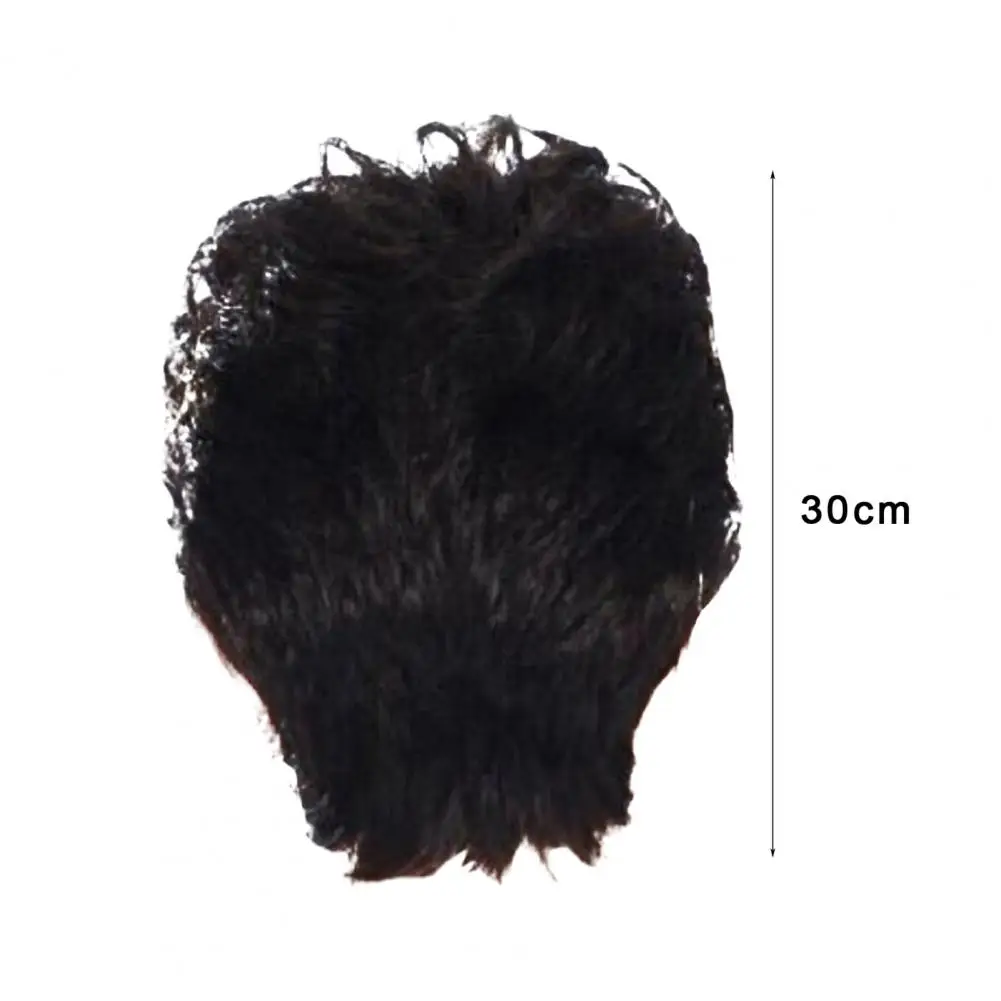 Peruca curta encaracolada Pixie com franja para senhoras, cabelo sintético natural, resistente ao calor, fibra de alta temperatura, Bob, preto, marrom