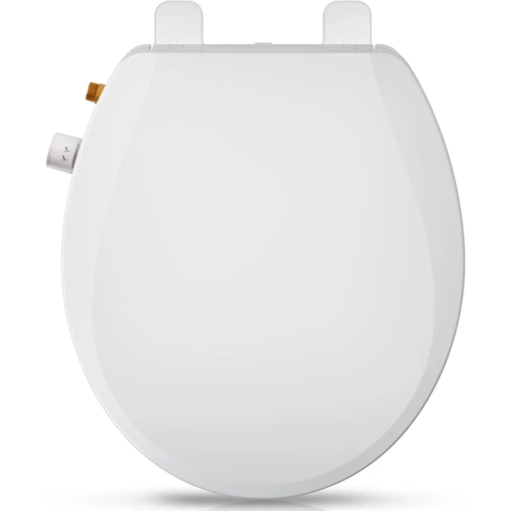 

Round Bidet Toilet Seat with Quiet-Close, Non-Electric Bidet Toilet Seat with Self Cleaning Dual Nozzles, Fit Round Toilet Seat,