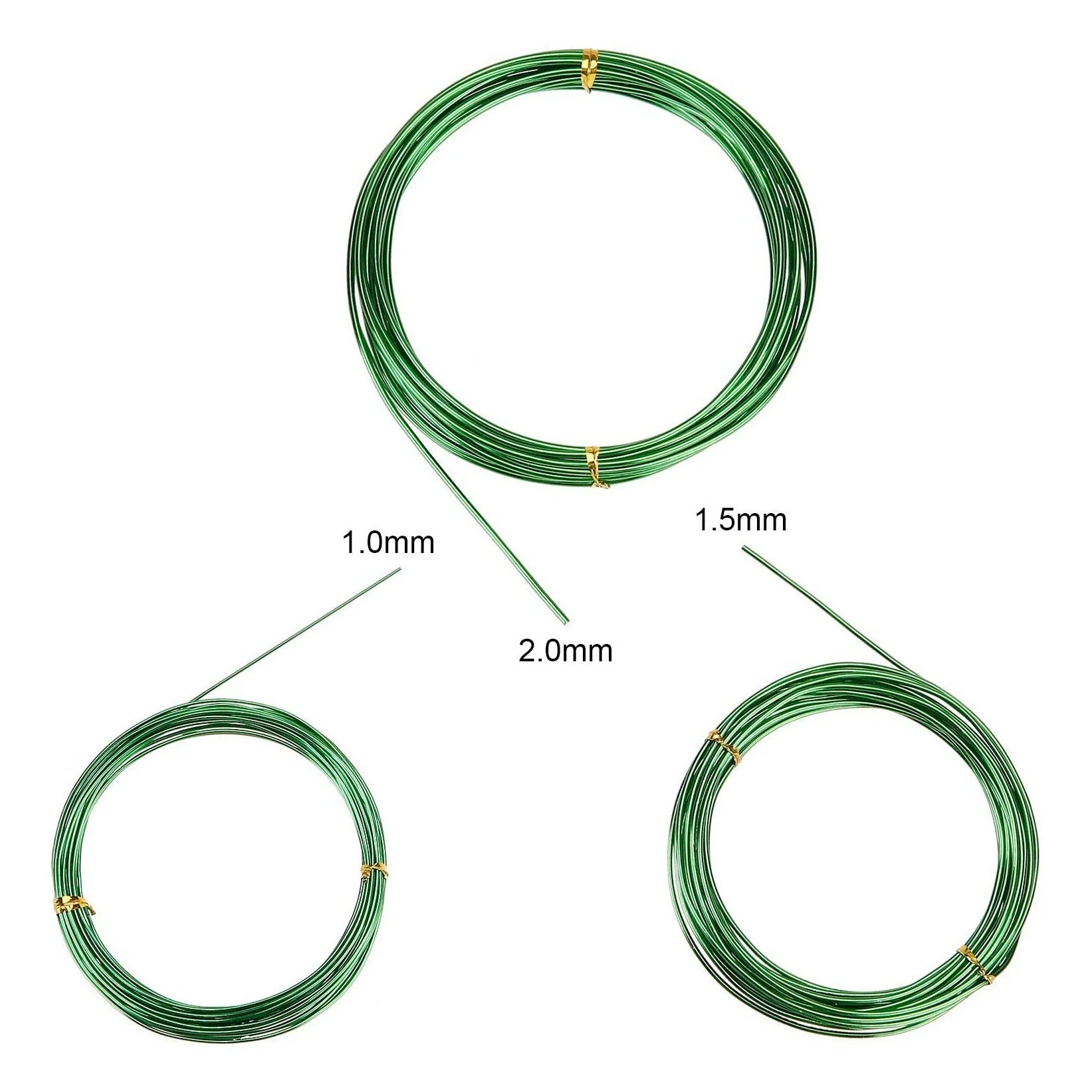 

ONCE 9-рулонная проволока для бонсай, тренировочная проволока для деревьев, тренировочная проволока для бонсай из анодированного алюминия, для бонсай в помещении