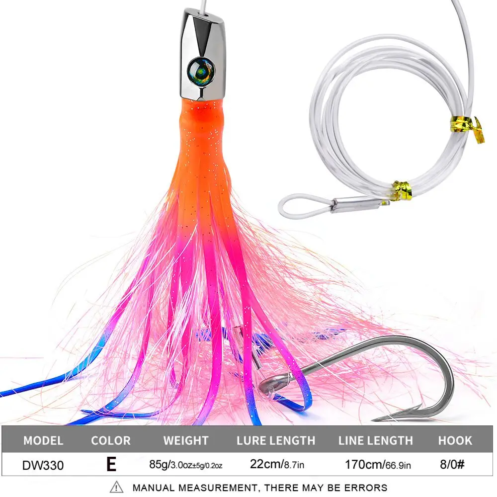 Señuelo Trolling con Falda para Marlin y Atún – Cabeza Zinc - imagen 5