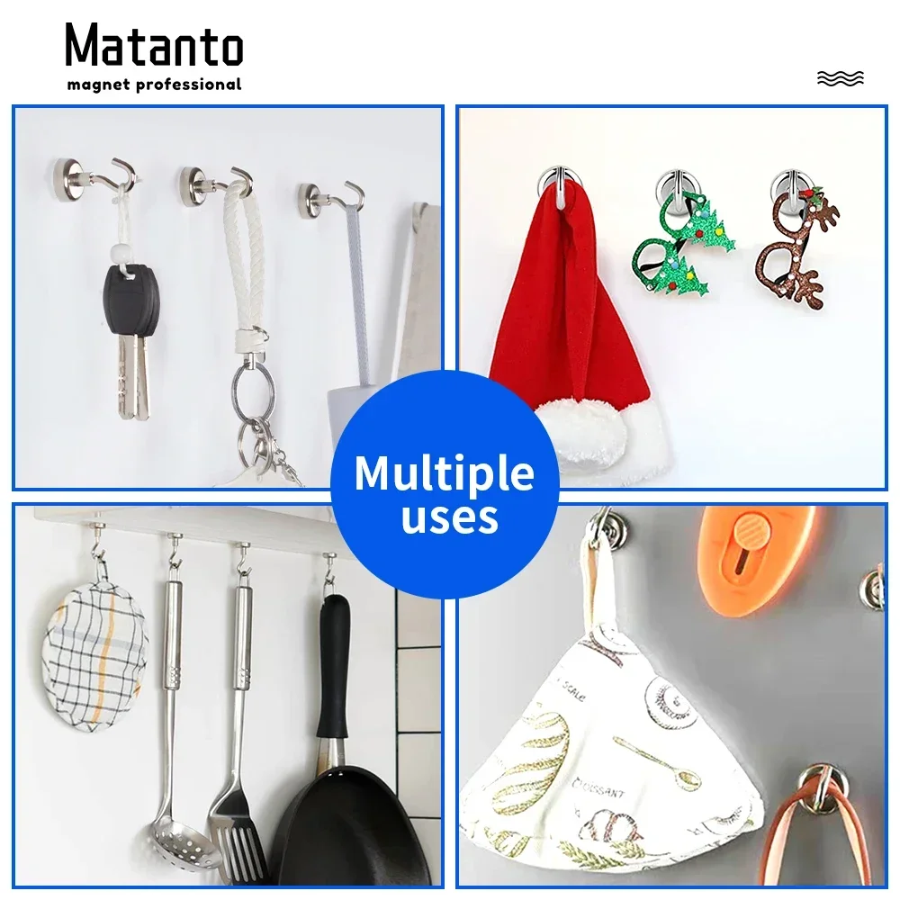 Magnetic Hook Heavy Duty Earth Magnets  Hook for Refrigerator, Extra Strong Cruise Hooks for Hanging Magnetic Hanger for Cabins