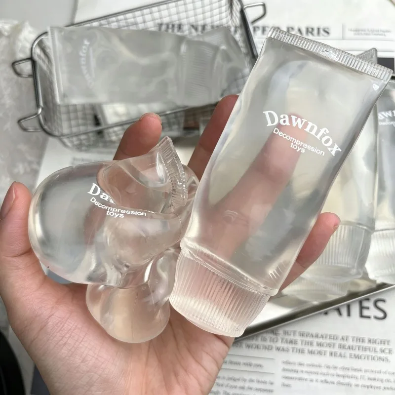 Toothpaste High Transparency Moldable Coconut Oil  Squeeze Toy Stress Relief Hand Grip for Muscle Weakness Vaseline Stress Ball