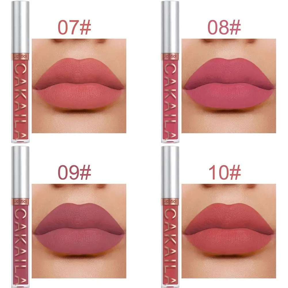 6pcs Makeup Lipstick Set Liquid Velvet Matte Gloss Moisturizer Lips Waterproof Lip Sexy Lasting Long Red Nude Lipstick Wome T7c6
