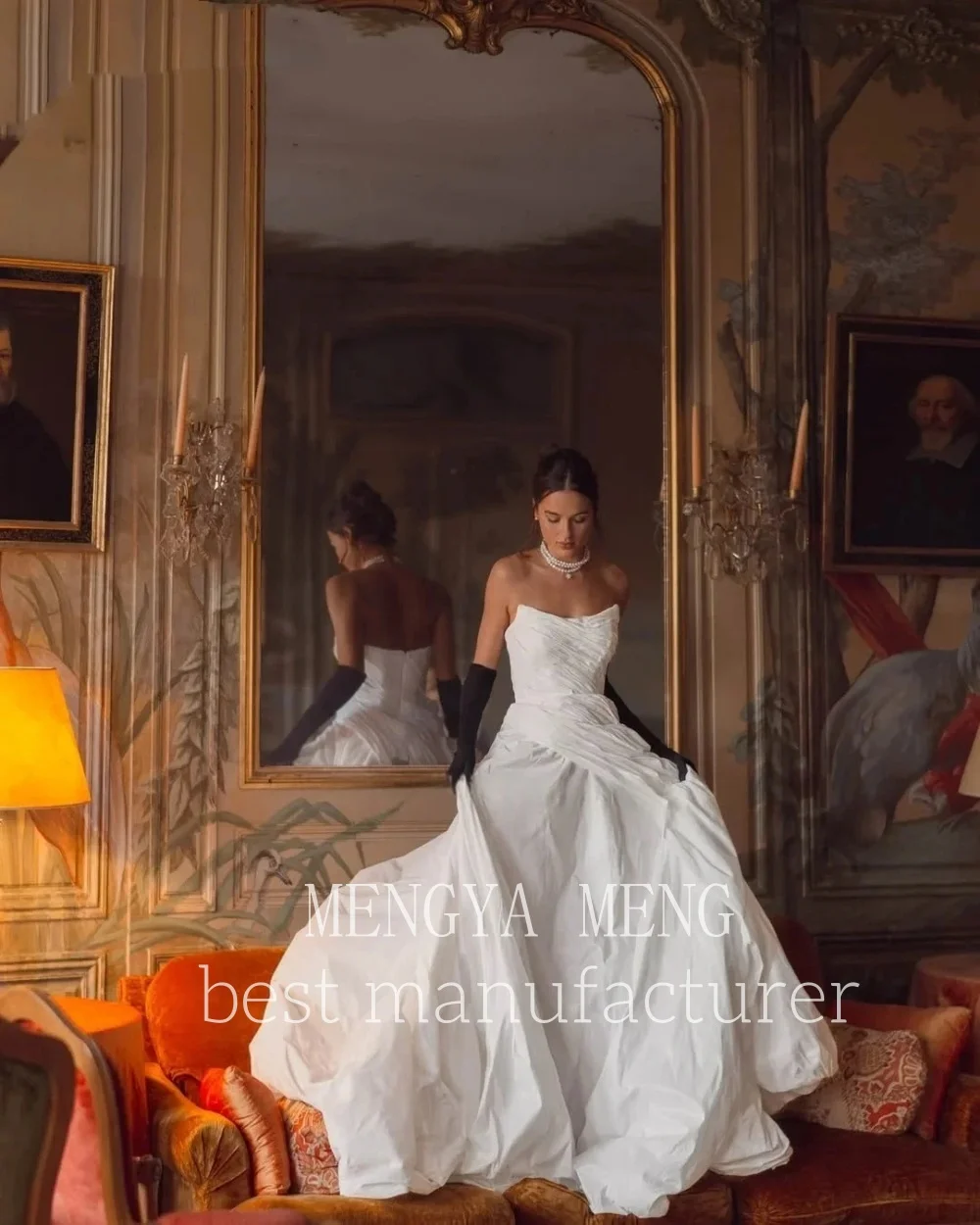 ZHUISHU Edle Grand Einfache Liebsten Satin Hochzeit Kleid Voller Rock Lange Brautkleid Angepasst Vestido De Novia Gericht Zug