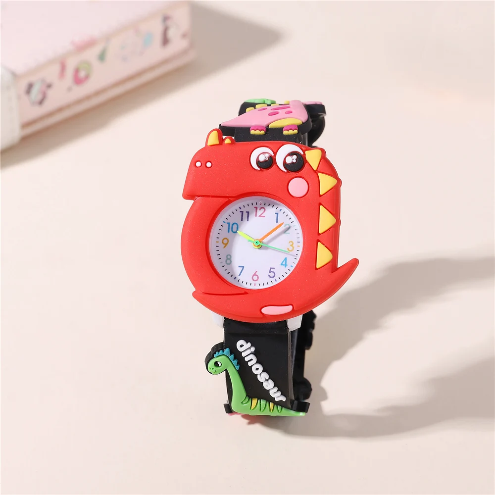 3D dinosaur dial Children Watch Cartoon Animals Kid Quartz Wristwatch GIfts