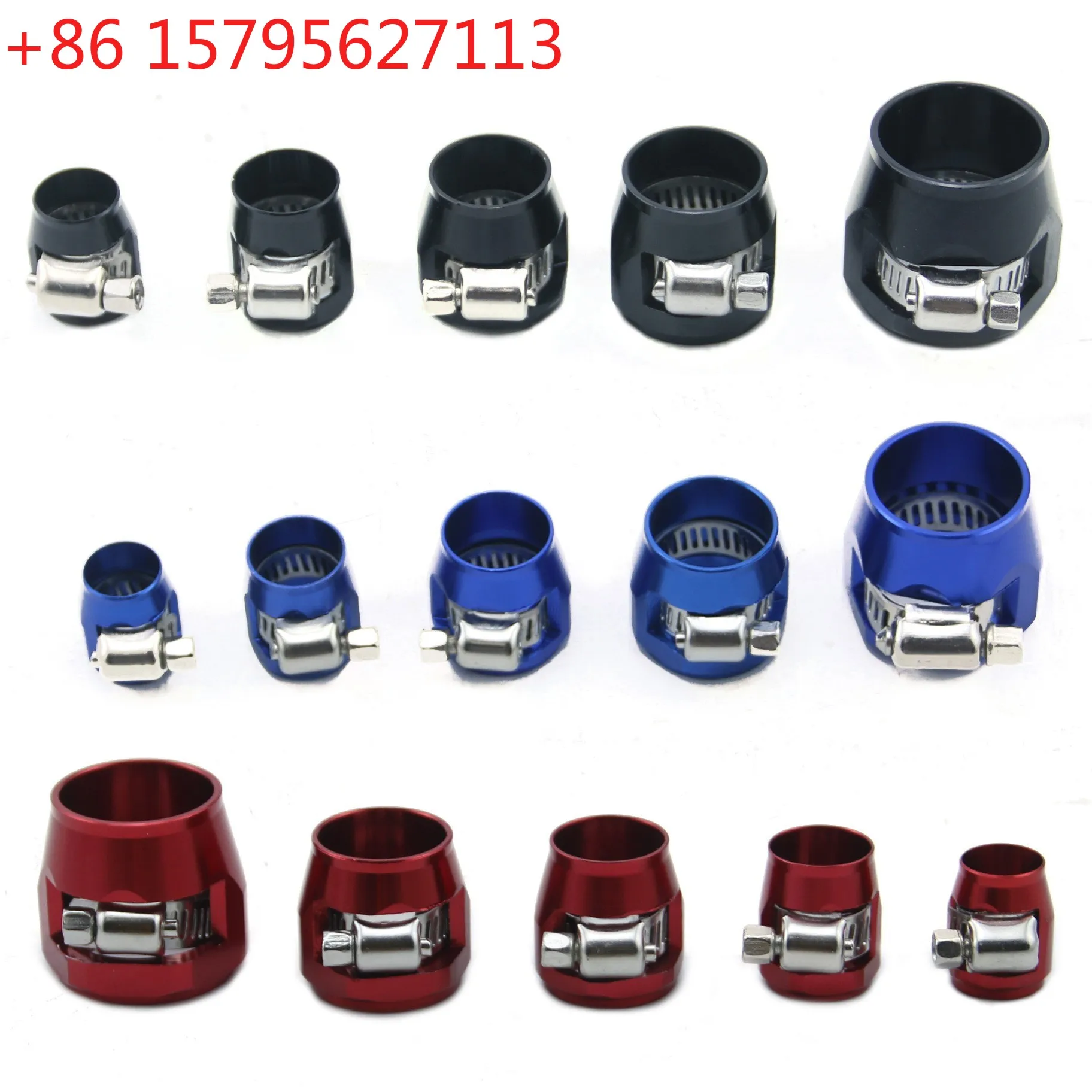 Automobile modification fuel pipe water hose clamp aluminum alloy radiator dresser clip buckle AN4-AN12