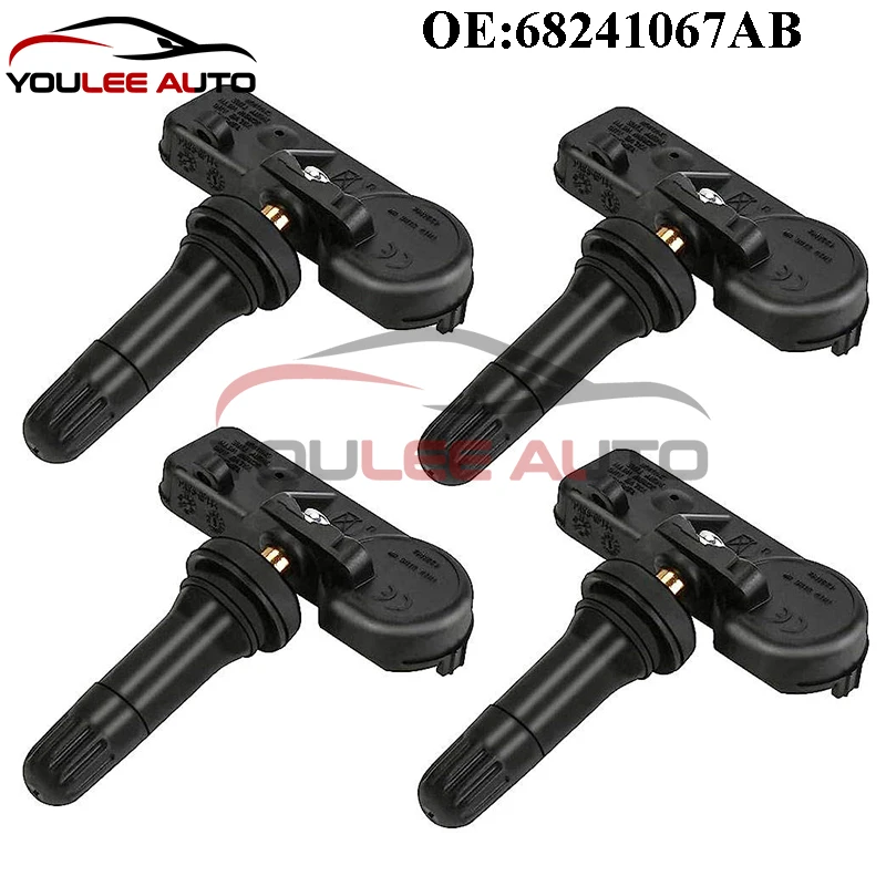 

4PCS New 68241067AB 56029398AB TPMS Tire Pressure Sensor For Chrysler Town & Country Dodge Ram Jeep Wrangler Fiat 500 Auto Parts