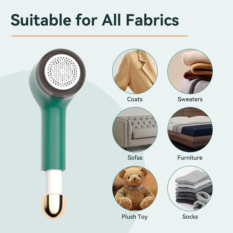 

Fabric Shaver And Lint Remover Rechargeable Fabric Remover Sweater Shaver For Clothes And Furniture White