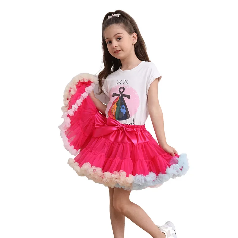 New Girls Tulle Skirt Baby Girl Clothes Tutu Pettiskirt Skirt Girl Clothes Princess Skirts Skirt For 2-15 Years Girls Clothing