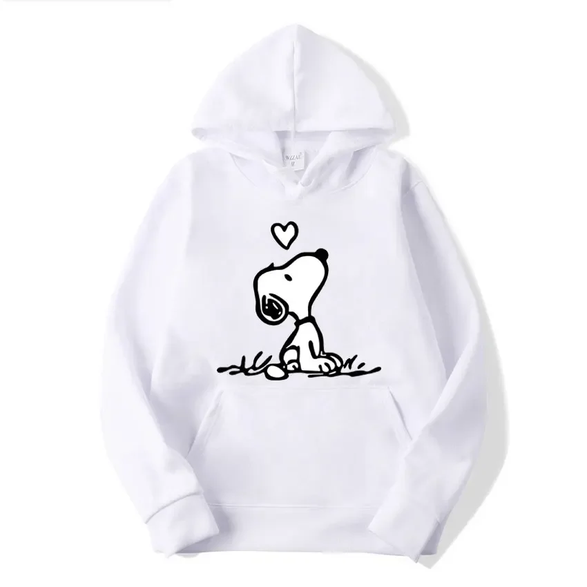 American Cartoon Comics Snoopy Hoodie Women Man Pullover Tops Spring Autumn Men  2024 New Casual Couple Sweatshirt Clothing