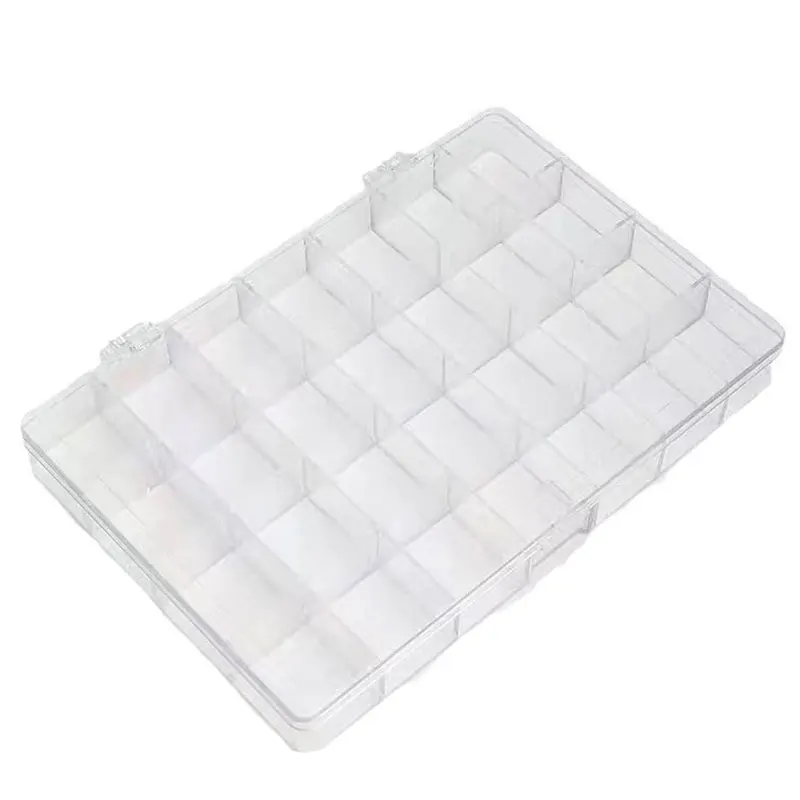 28 Grids Clear Plastic Organizer Box, Craft Storage Container For Beads Organizer, Desktop Organizing & Sorting Storage Box