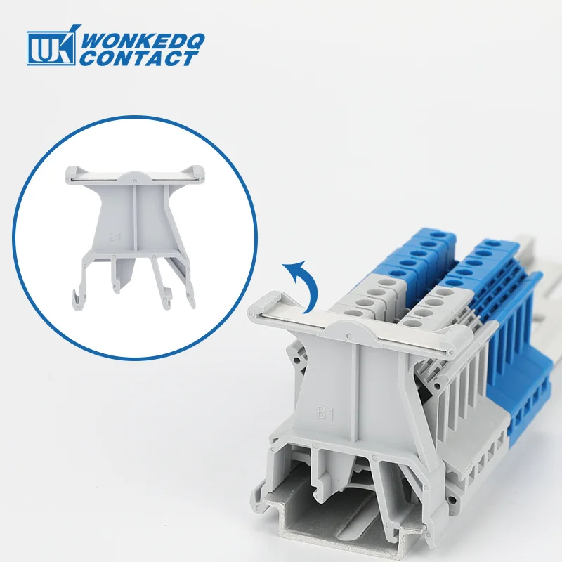 10Pcs B1 Marker Carriers Mounting On DIN Rail NS35 35mm For Identifying Terminal Strip JB1 Fix Foot Marker Carrier Marking Label