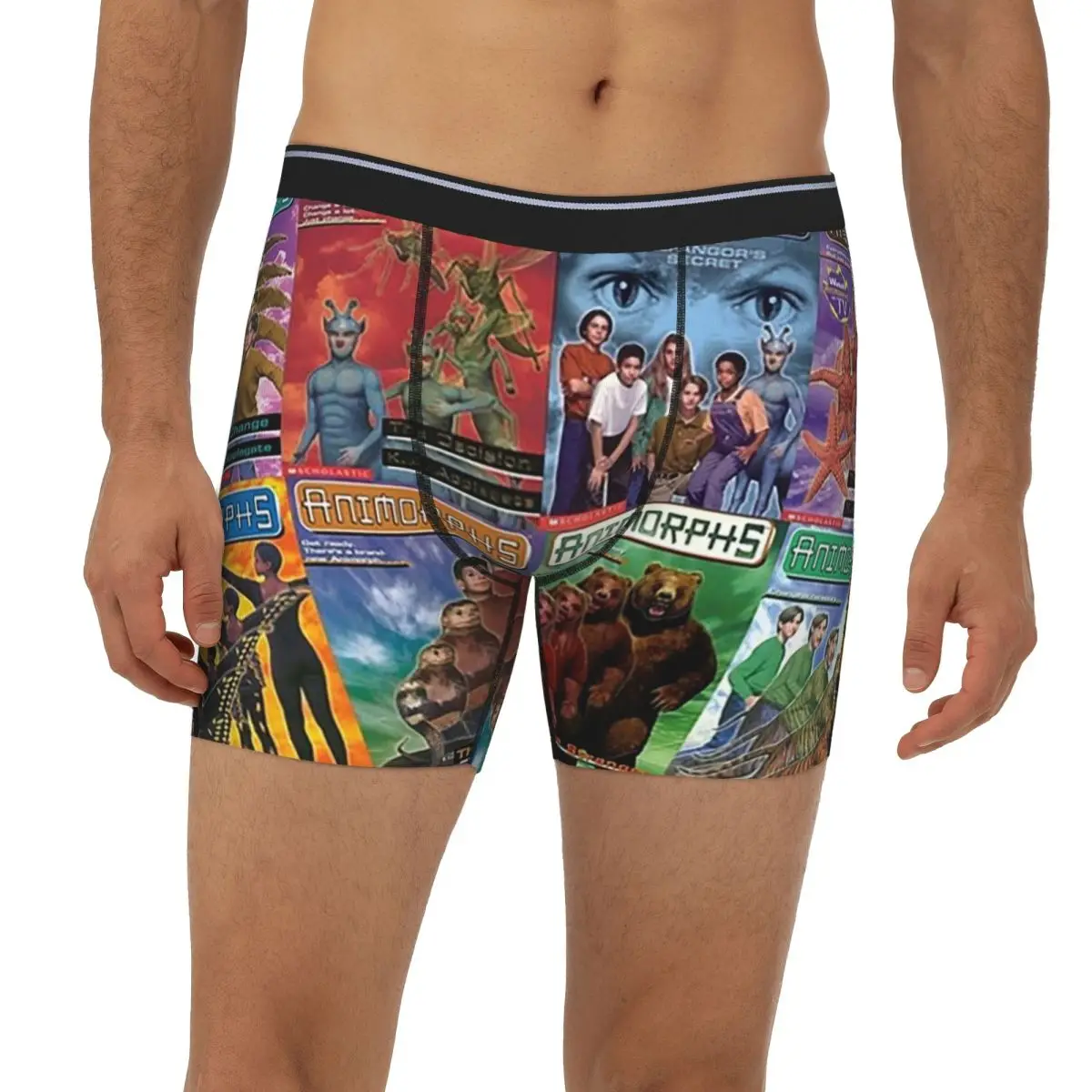 

Animorphs Book Covers Long Boxer Underpants Short Male Panties Comfortable Underwear for Homme Man Boyfriend Gifts