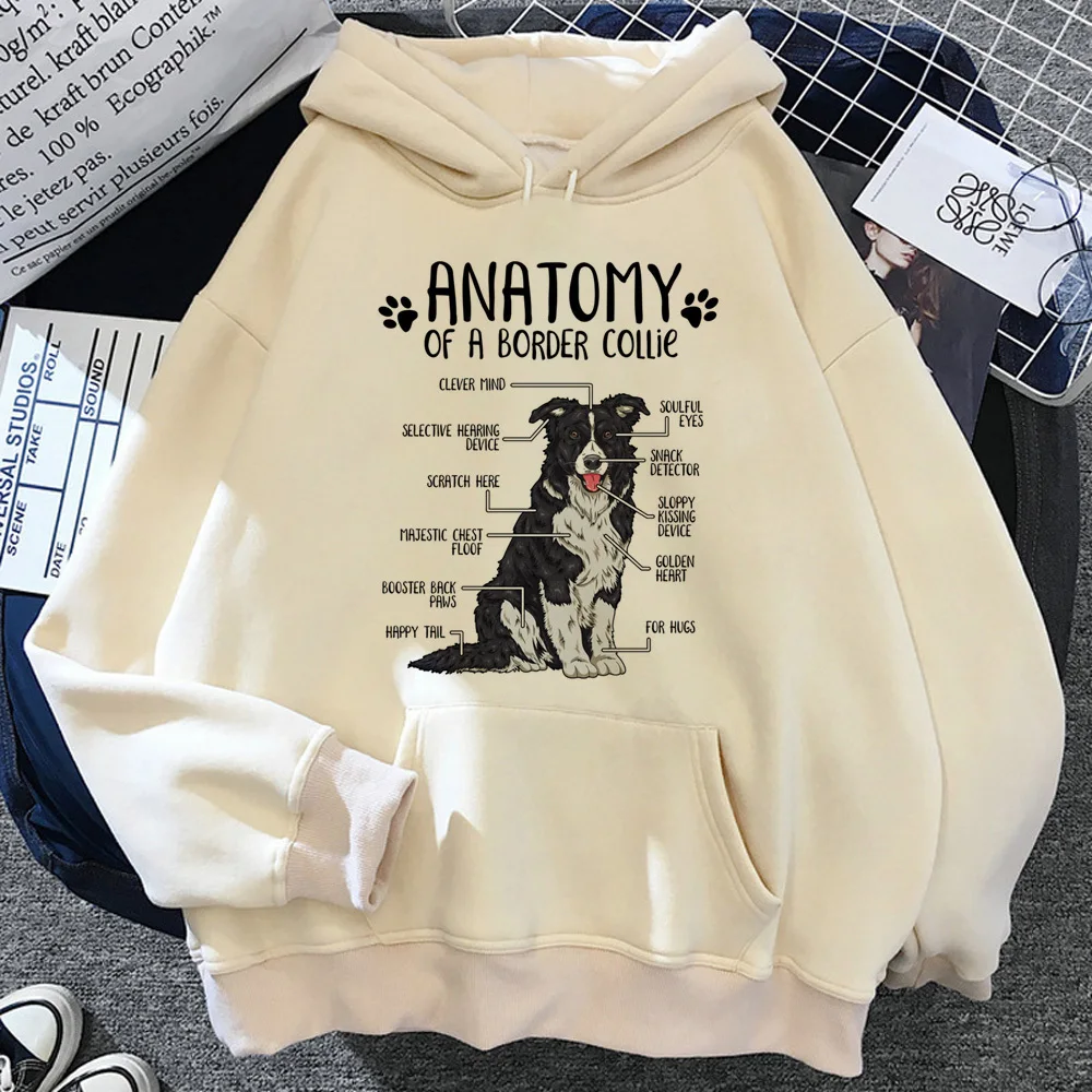 Border Collie hoodie printed design graphic patterned winter soft fabric teen sweatshirts pullover patterned casual wear