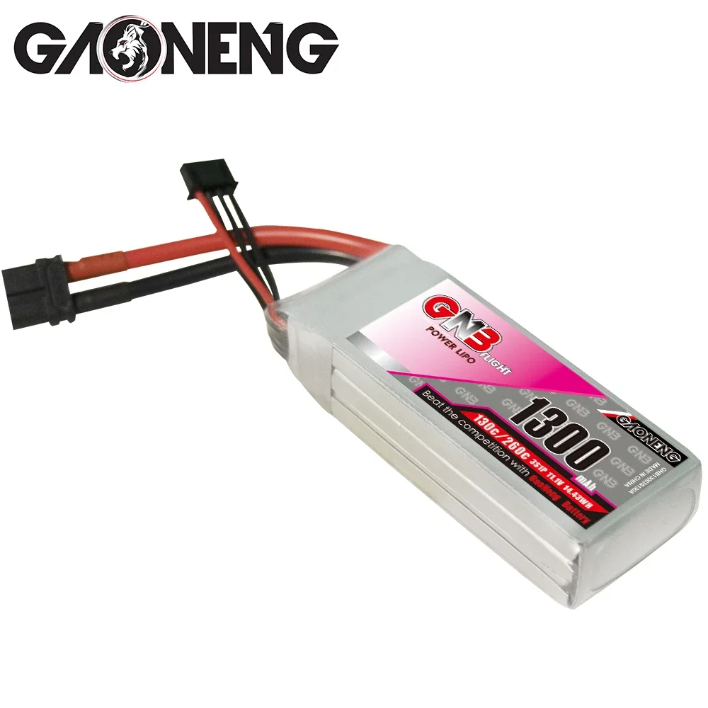 GAONENG GNB 3S 1300mAh 11.1V 130C/260C Lipo Battery With XT30 XT60 Connector For FPV Racing Drone RC Quadcopter Helicopter