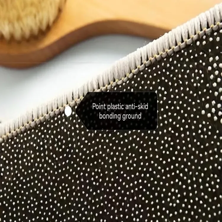 Warm algae, tomatoes plush bathroom floor mat, toilet door absorbent foot mat, toilet bathroom non-slip carpet