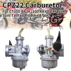 PZ22 22mm Carburetor Replacement For CT100 BAJAJ100 KAYO PZ22 110cc 125cc CRF SSR Sunl Taotao Pit Bike ATV