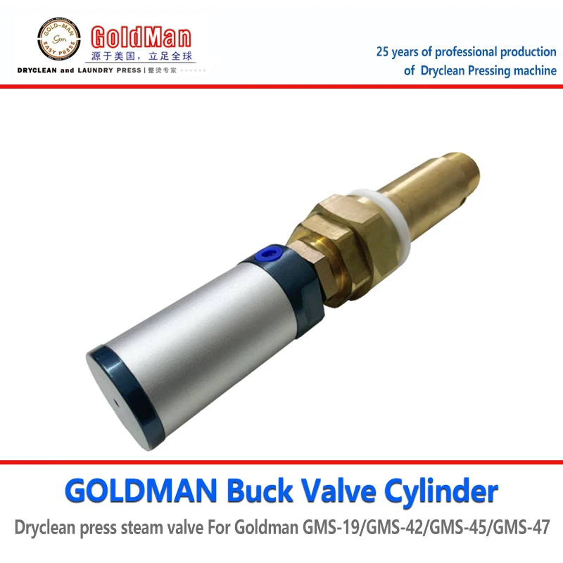 Pneumatischer Dampfventil-Körpersatz Dryclean Press Buck Dampfventilzylinder für Goldman HOFFMAN UNIPRESS Dryclean Pressmaschine