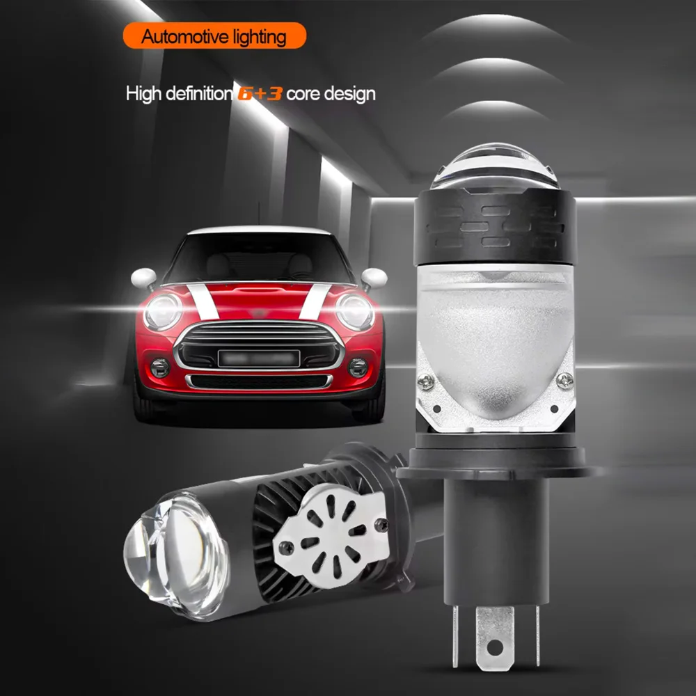 H4 Bi LED Mini Projector Lens LED Car Headlight Bulb 20000LM 100W CANBUS Turbo Auto Bulb H4 High Low Light Fog lamp bulb 12V 24V