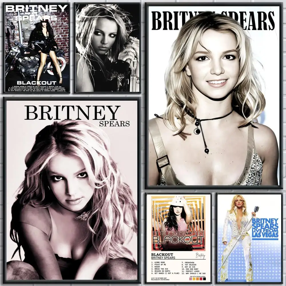 Singer B_Britney S_SpearS Poster Perfect Sticker Self Adhesive Art Designed for Home Dining Office Spaces