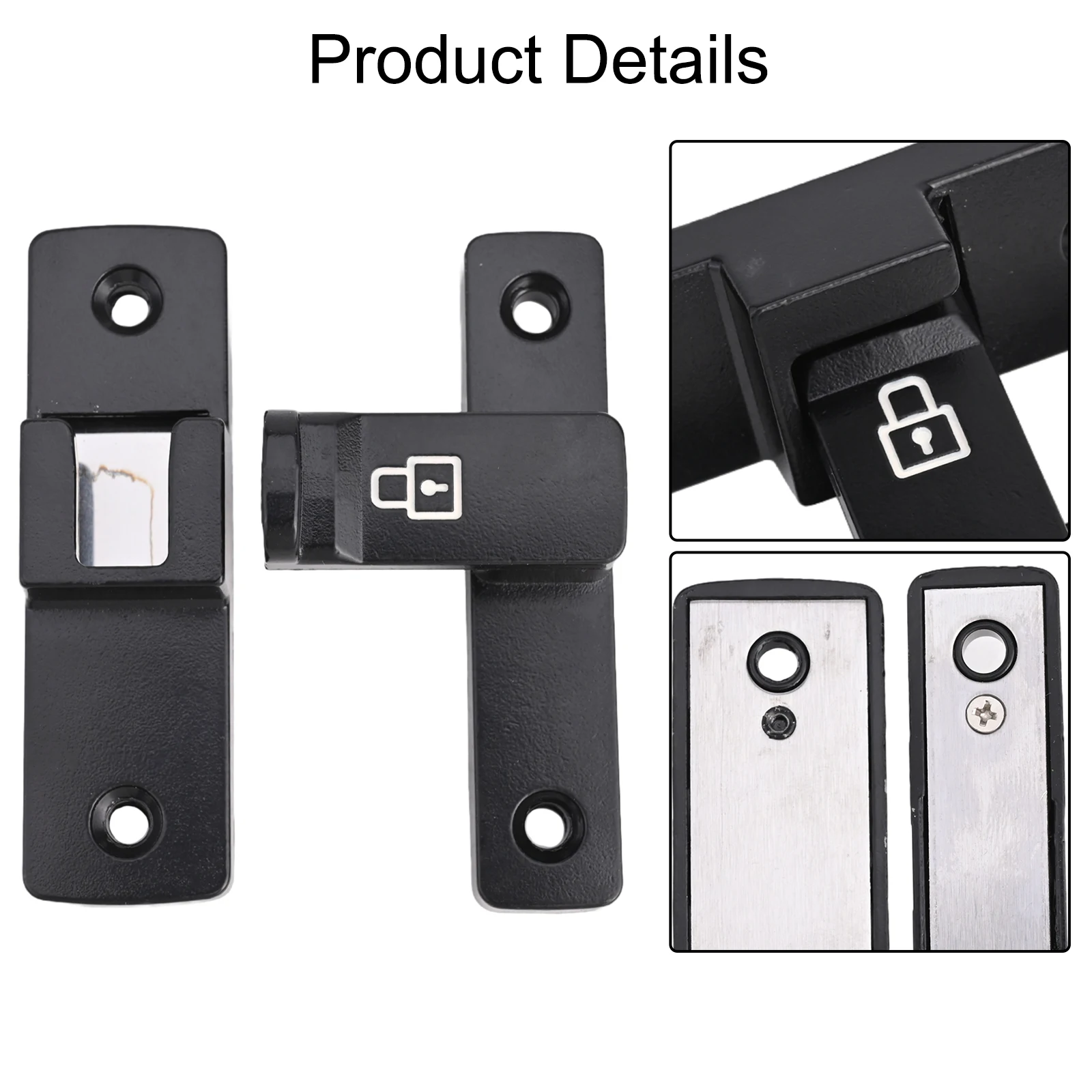 

Luminous Door Latch Bolt 90 Degrees Sliding Door Lock Free-Punch Interior Door Bolt Right Angle Sliding Gate Lock Hardware