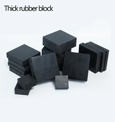 Black Industry Rubber Block Elastic Anti Slip Damping Gasket Shockproof Pad Size 50X50mm 100x100mm 150x150mm 200x200mm