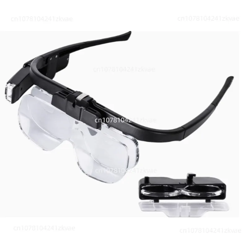 Head-Mounted HD High Power Double Lens 10 Rechargeable with Lights