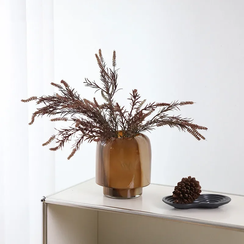 Home Decoration, Amber Glass Vase, Hydroponic Vase, Living Room Flower Arrangement, Aromatherapy Bottle, Glass Container