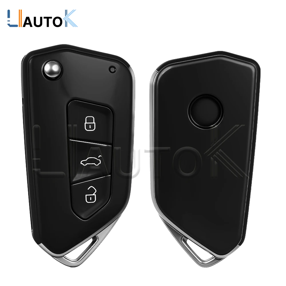 

Modified Flip Key Shell Case For VW Polo Tiguan Jetta Golf For Skoda For Seat 202AD Replacement Remote Control Car Key Case