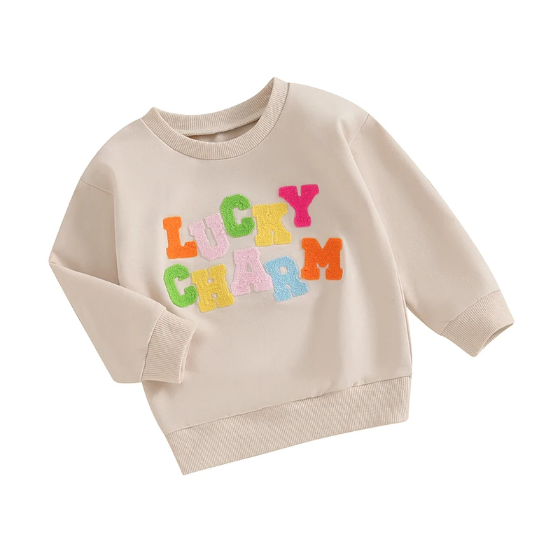 Toddler Girl Boy Valentine s Day Outfits Pullovers Heart Letter Shirt Crewneck Sweatshirt Valentine Baby Clothes