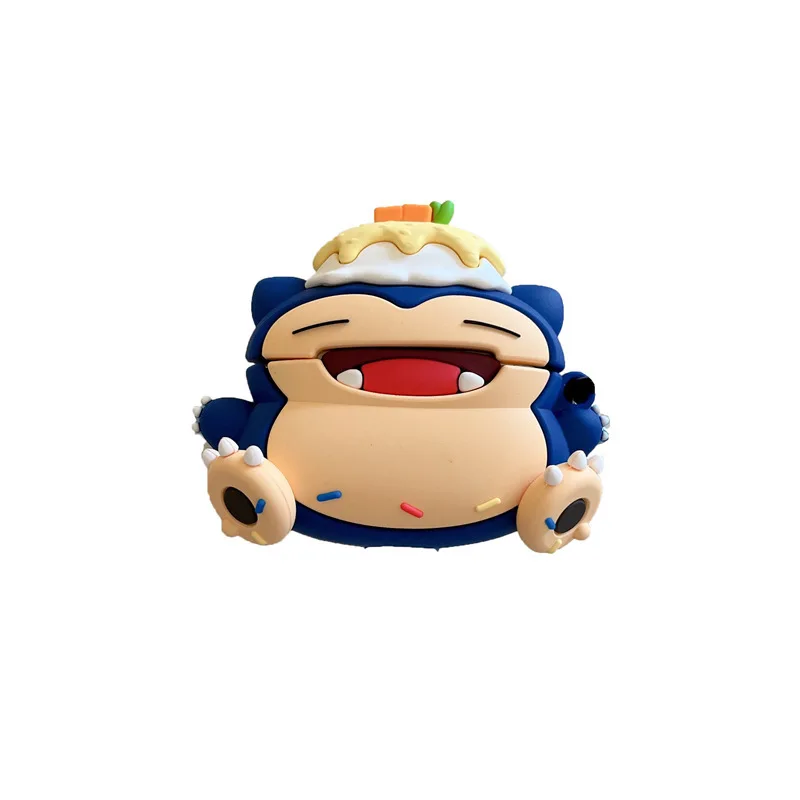 For Airpods Pro 3 Case 2025,Pokemon Cake Snorlax Shockproof Protective Earphone Silicone Cover For Airpods 4 Case
