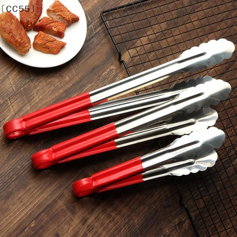 〔CC55〕9/12/14inch Stainless Steel Food Clip Kitchen Restaurant Baking Bread Clip Multifunctional Barbecue Clip Steak Clip