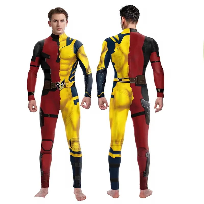 Deadpool Wolverine Cosplay Jumpsuit Superhero Costume DeadPool  Zenti Wolverine Party Bodysuit For Men Women Halloween