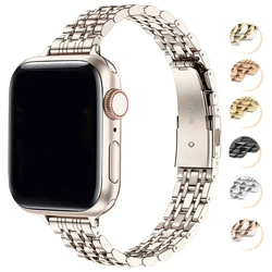 Stainless Steel Band For Apple Watch 46mm 42mm 45mm 41mm 44mm 40mm 38mm 49mm Metal Strap Iwatch Series 10 9 8 7 6 SE 5 3 3 Ultra