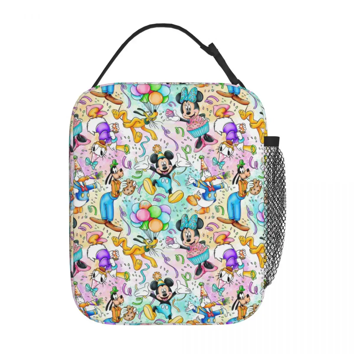 Custom Cartoon Minnie Mouse Mickey Mouse Lunch Bag Warm Cooler Insulated Lunch Box for Women Kids School Food Portable Tote Bags