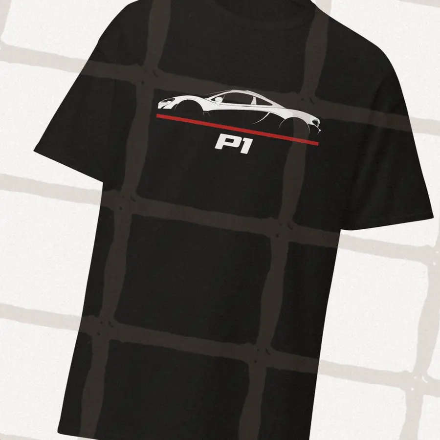 

Car Lovers T-shirt McLa car P1 Men's and Women's Short-Sleeved with Patterns for Summer