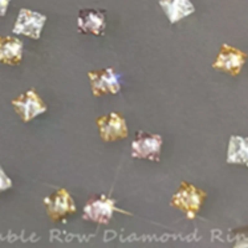 50pcs/Box Shiny White Zircon Rhinestones Nail Charms Mini Square Nails Gemstones Flatback Nail Art Craft Diamonds Decoration