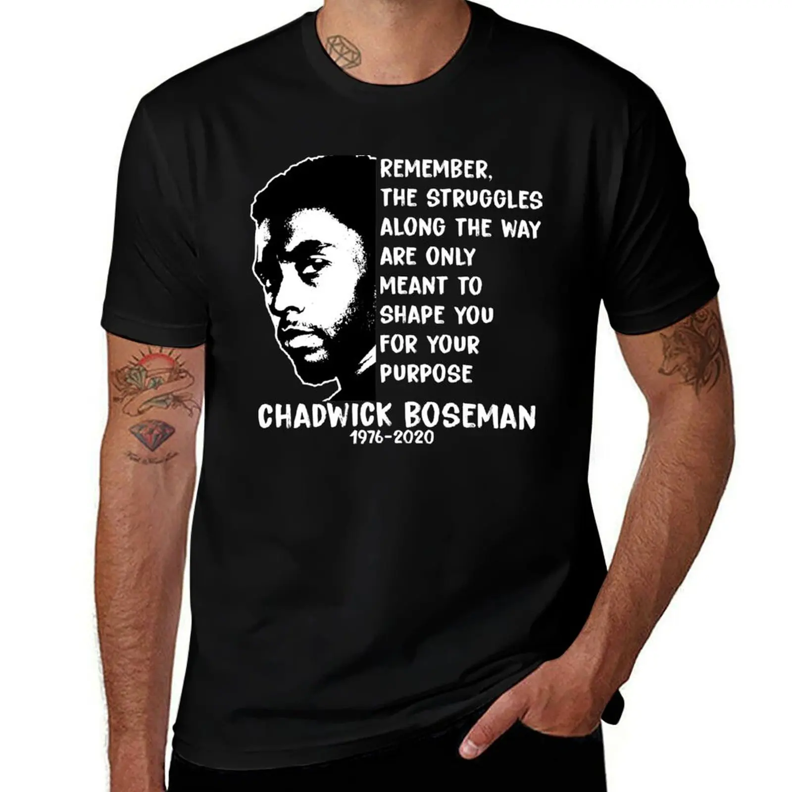 

Rest In Peace Chadwick Boseman T-Shirt t shirt man designer t shirt for man 100 percent cotton T-Shirt