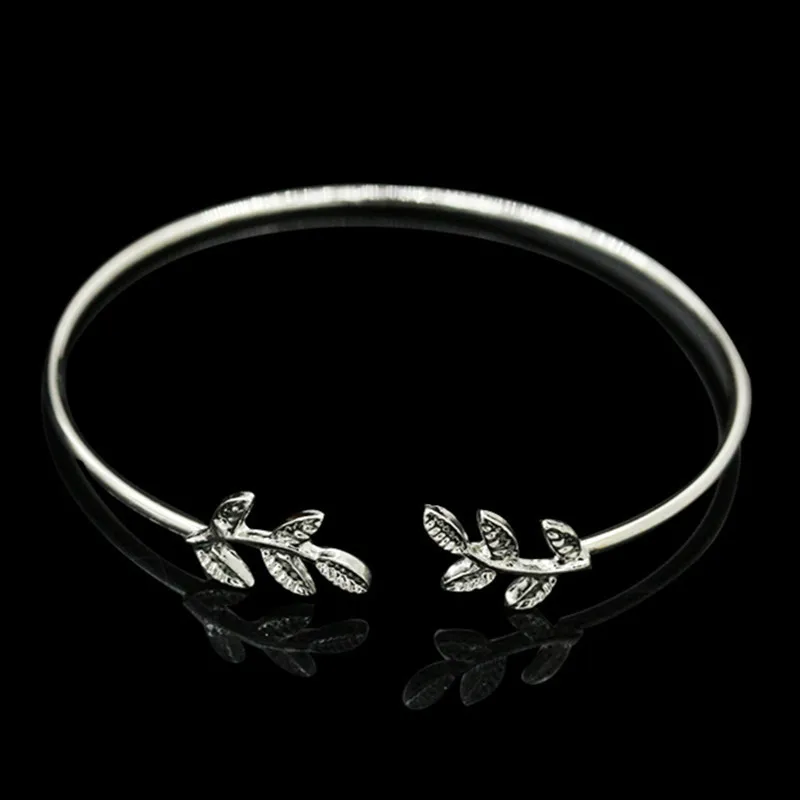 Neue Mode Blatt Manschette Armbänder für Frauen Punk Persönlichkeit Offene Armreif Manschette Armband für Frauen Schmuck Mädchen Armbänder Schmuck