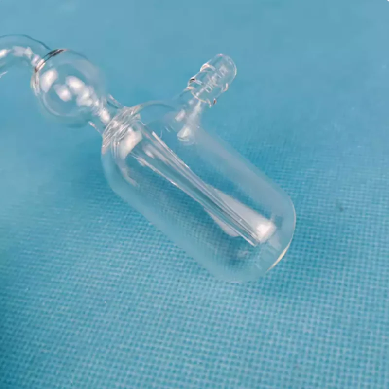 Glass liquid seal tube comb-shaped F-shaped exhaust tube transparent thickened frosted experimental equipment 24#