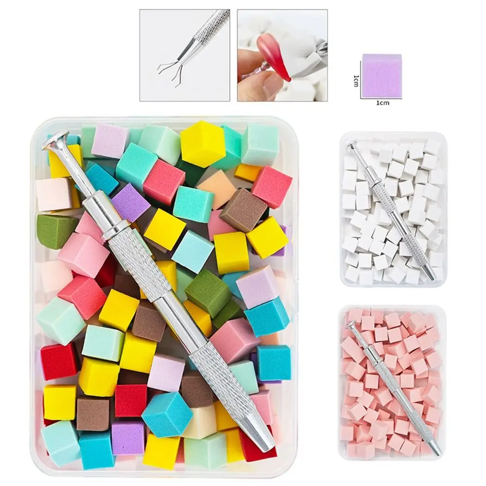 カラーリングスタンピンググラデーションネイルスポンジセットソフト高反発ネイルスタンパースポンジネイルケアスクエアDIYマニキュアメイクアップスポンジ